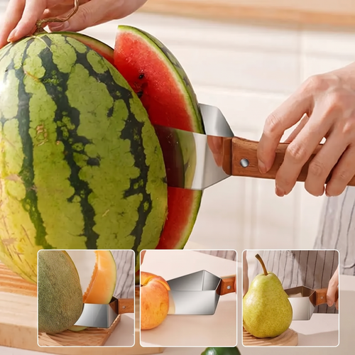 InoxSlice™ – Coupe-fruits triangulaire en acier inoxydable